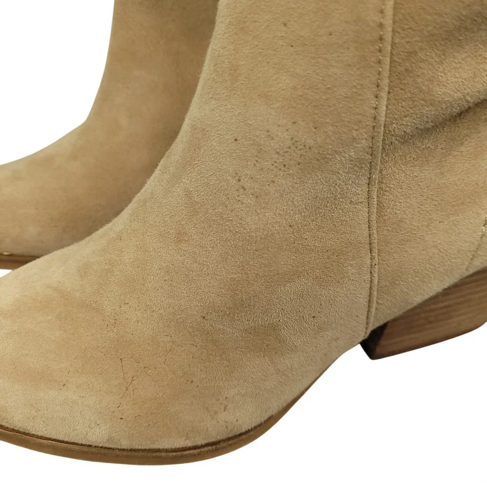 Vince Camuto Nestel Knee High Boots Womens Size 5M Tan Suede Western Fall Winter